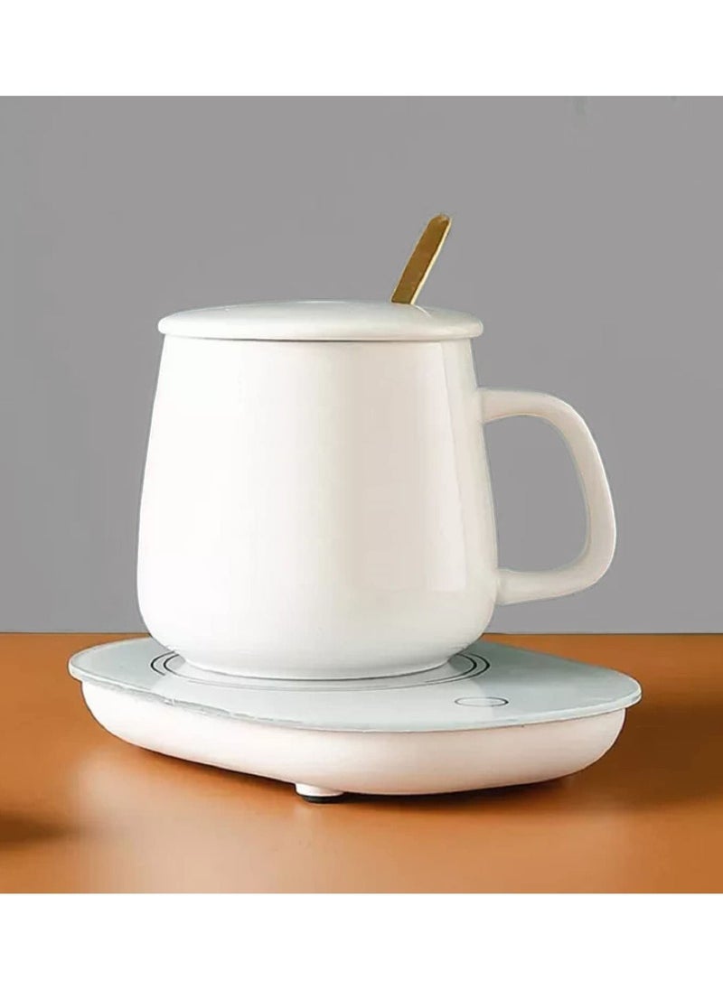 Lucky - Coffee Mug Warmer, Cup Heater for Desk Coffee Warmer Beverage Warmer Automatic Thermostatic Smart Cup Heater for Coffee, Milk, Tea, Cocoa, Water, Home and Office Use Cup Spoon - Image 1