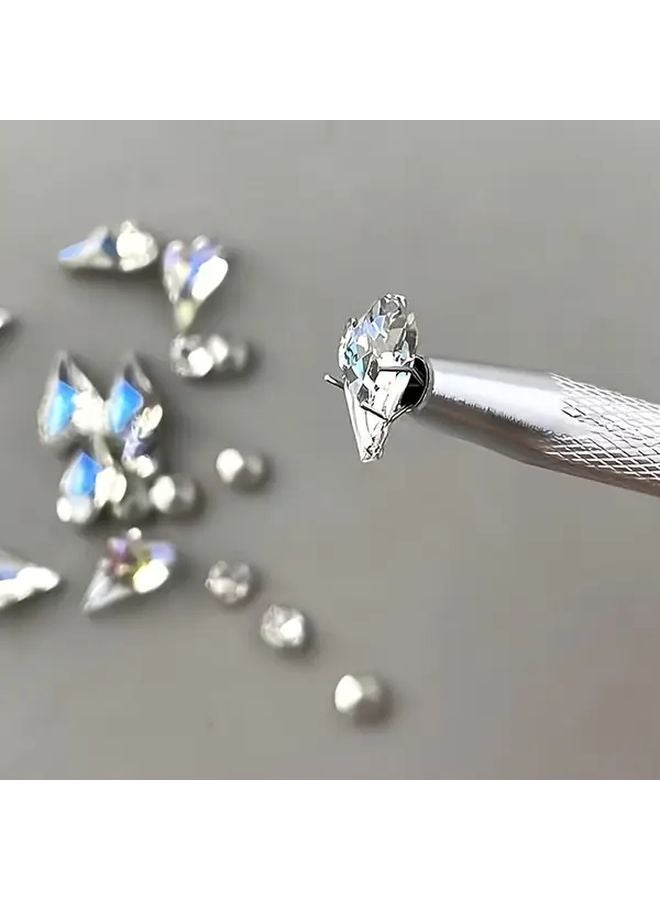 1PCS Silvery Aluminum Jewelry Tweezers Four Claw Grabber Tool For DIY Craft Making - Image 3