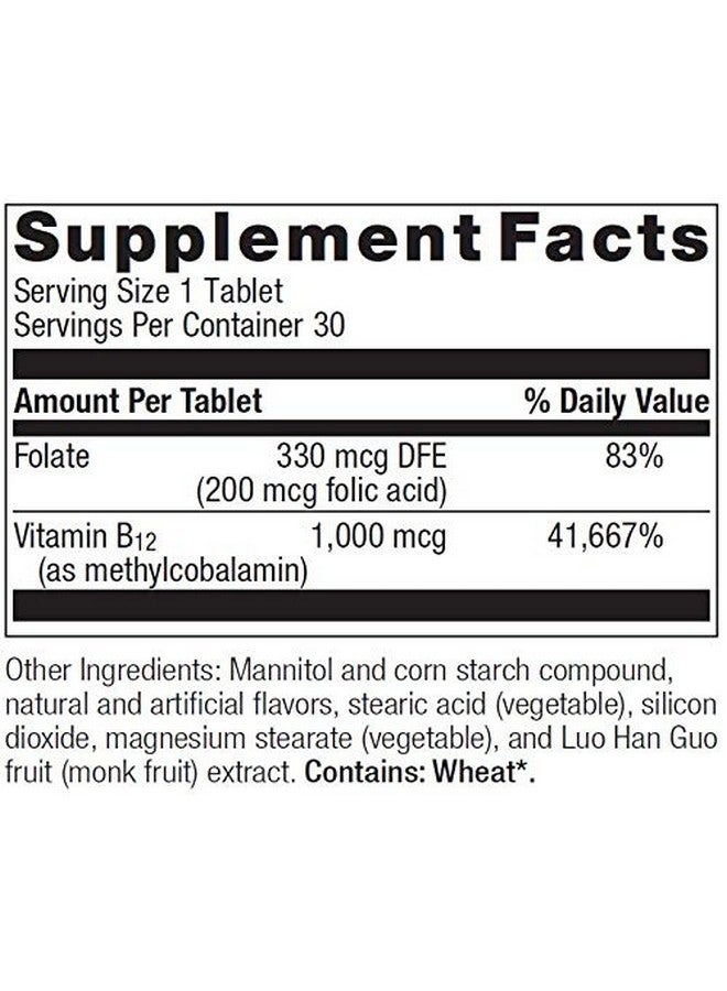 Bariatric Advantage B12 Speedy Melts Vitamin B12 1000 Mcg Supplement Fast Melting With 200 Mcg Of Folic Acid For Nutritional Support Peppermint 30 Count - Image 3
