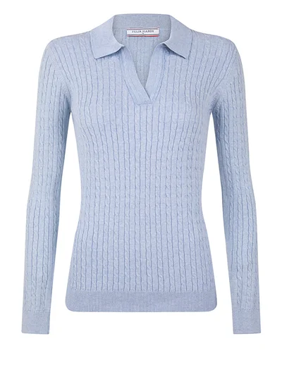 FELIX HARDY Pullover with Polo Collar
