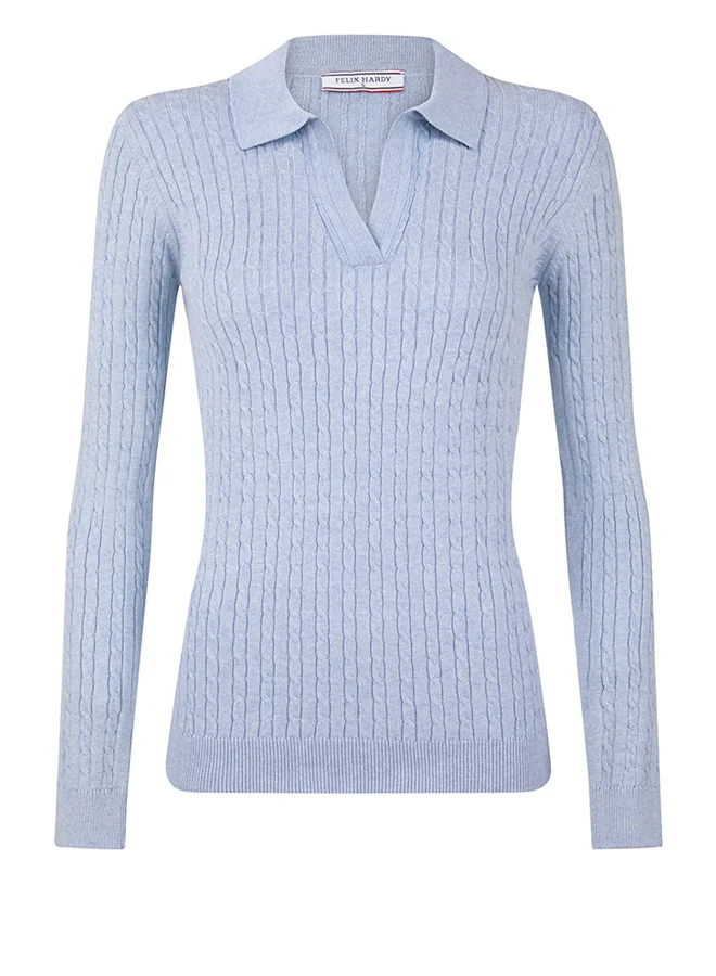 FELIX HARDY Pullover with Polo Collar