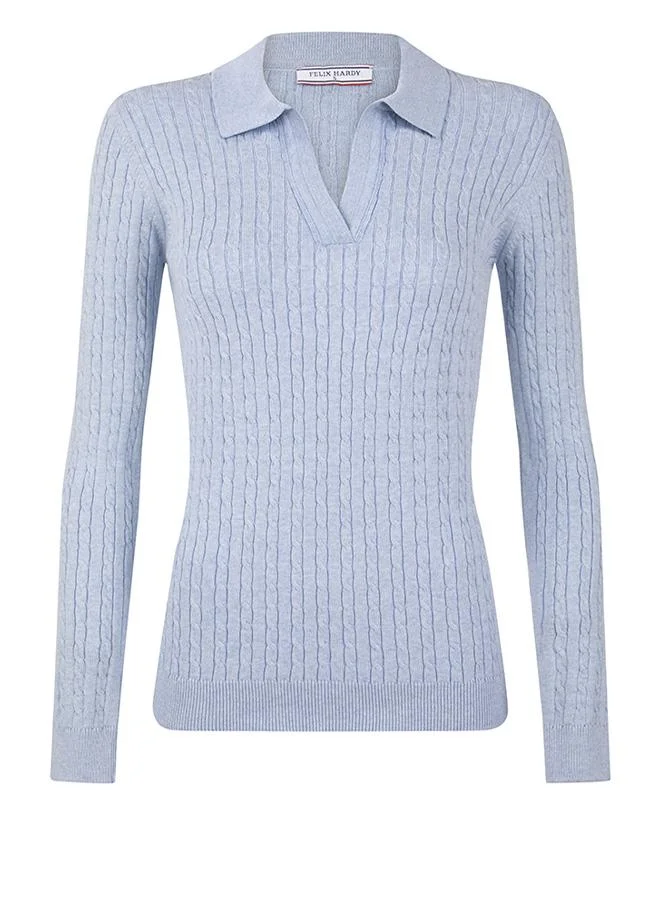 FELIX HARDY Pullover with Polo Collar