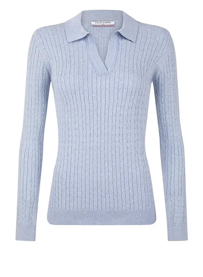 FELIX HARDY Pullover with Polo Collar