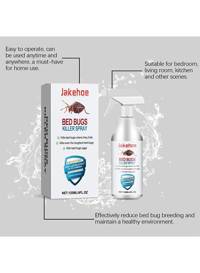 Jakehoe Bed Bugs Insect Repellent Spray 120ml, Indoor Roach, Flea, Bedbug and Moth Repellent, No Stains, Fresh Scent - Image 4