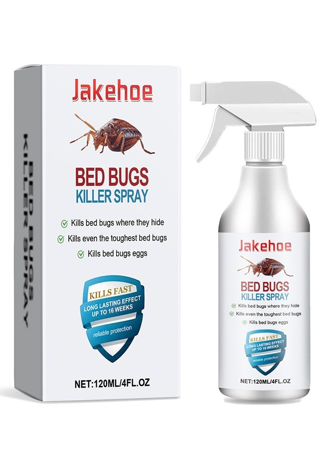 Jakehoe Bed Bugs Insect Repellent Spray 120ml, Indoor Roach, Flea, Bedbug and Moth Repellent, No Stains, Fresh Scent - Image 1