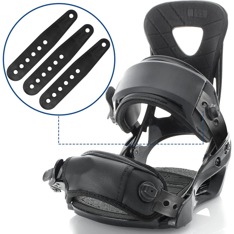 Shupakul 6 Pcs Snowboard Binding Tongue Hole Straps-6.1" x 1.1" Snowboard Binding Toe Slider Straps-Snowboard Ankle Ladder Strap Binding for Ski Strap-in Binding Replacement Accessories - Image 4