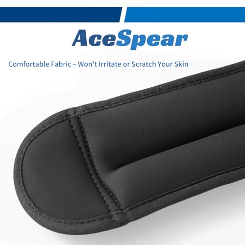 AceSpear Ankle Weights Sets for Men Women Kids 1lb 2lb 3lb 4lb 5lb Leg Weights Arm Wrist Weights Gym for Foot Exercise Training Workout Walking Jogging Yoga (Black, 5 lbs x 2) - Image 4