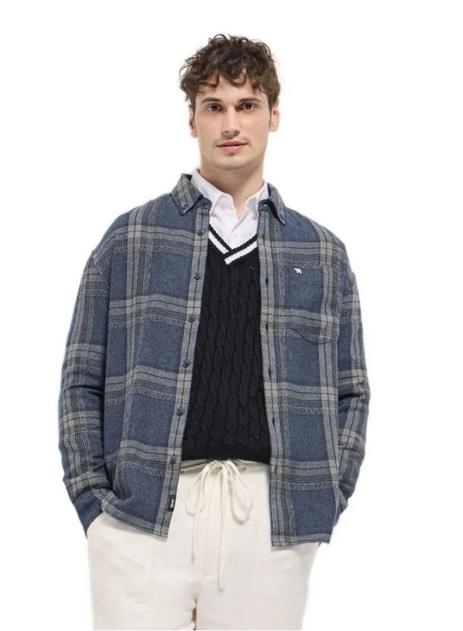 THE BEAR HOUSE Men's Shirt for Casual and Formal Wear | Classic Button-Down Style for Office, Daily Use, Travel, Events & All-Season Outfits | Versatile & Stylish Wardrobe Essential for Every Occasion