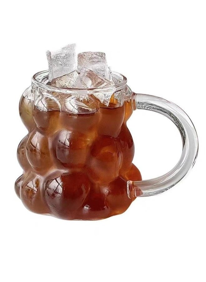 FALMER Bubbles Mug with Glass Handle for Drinking Juices, Nescafe and Iced Coffee (1 Piece - 350 ml)  - Image 2