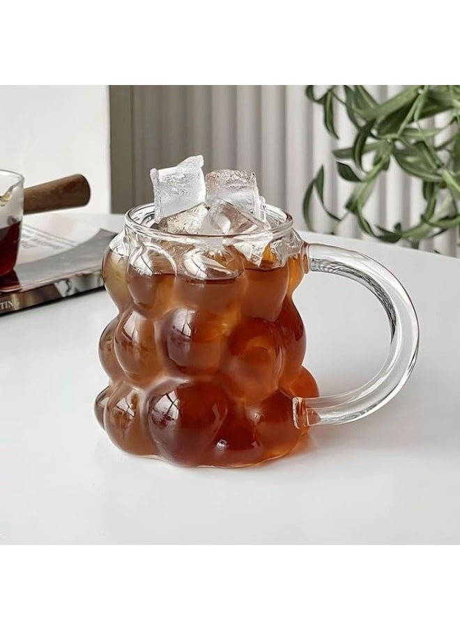 FALMER Bubbles Mug with Glass Handle for Drinking Juices, Nescafe and Iced Coffee (1 Piece - 350 ml)  - Image 3