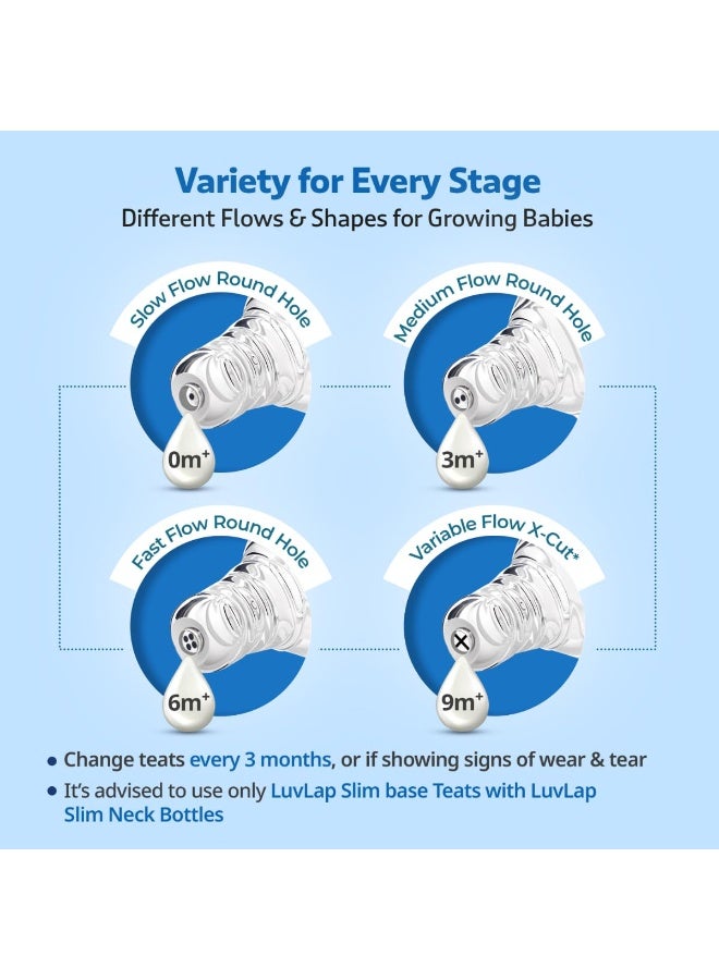 لوفلاب زجاجة رضاعة لوف لاب الأساسية المضادة للمغص، ذات رقبة رفيعة/عادية، 250 مل (عبوة من قطعتين)، مناسبة للأطفال حديثي الولادة/الرضع/الأطفال الصغار حتى 3 سنوات، بنقشة حكايات الغابة والزهور البرية، خالية من مادة BPA، لون أزرق - Image 2