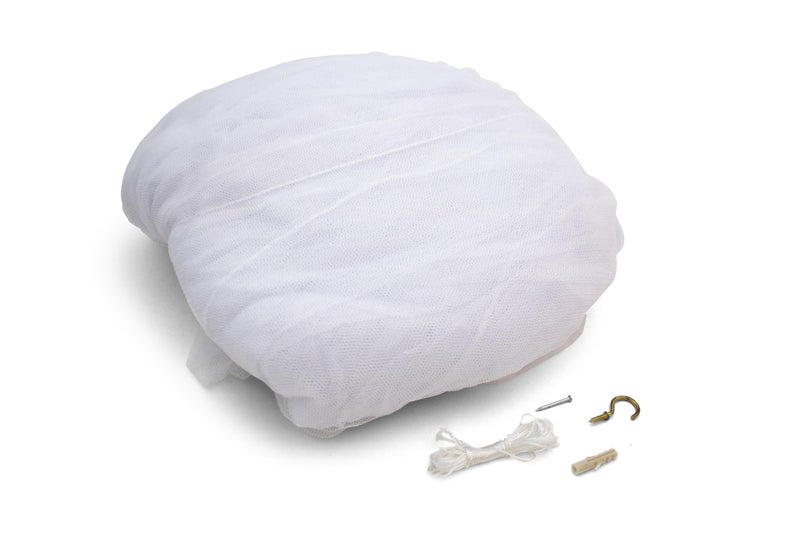 Coghlan's شبكة البعوض الدائرية للمسافرين من كوغلان - حماية خفيفة من الحشرات للتخييم والسفر والاستخدام الخارجي - تشمل حقيبة حمل، خيوط، خطافات، مرابط، مسامير - 78" x 32" x 58" - Image 1