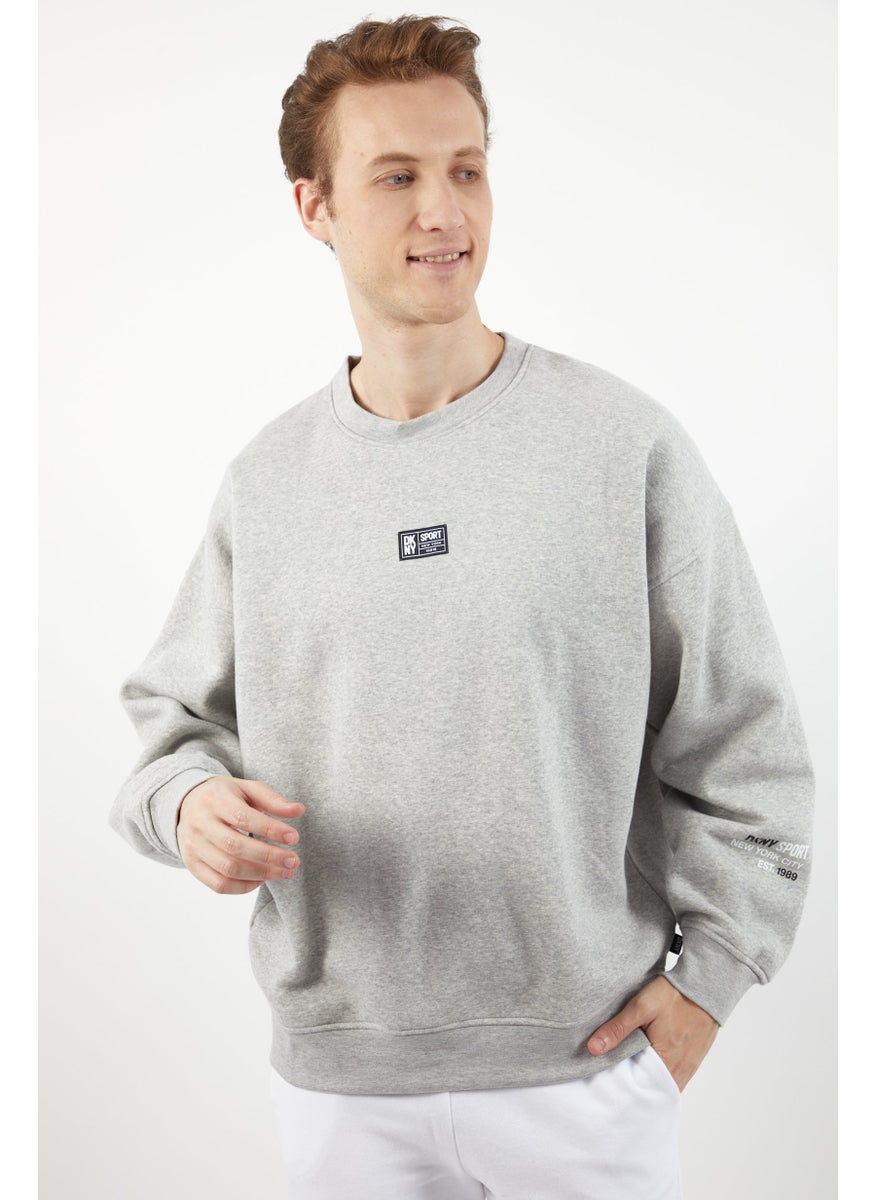 DKNY Sport Men Sportswear Fit Long Sleeves Outdoor Sweatshirt, Grey  - Image 1