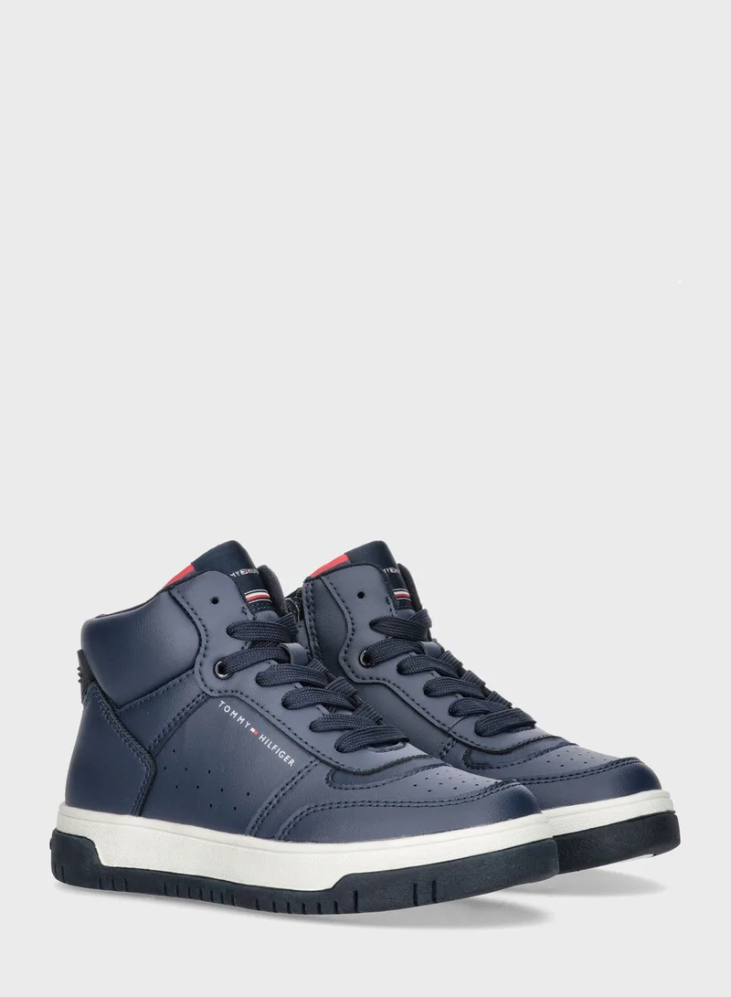 TOMMY HILFIGER Kids High Top Zipper Sneakers