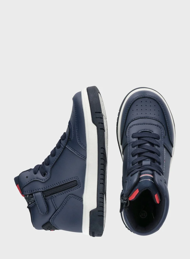 TOMMY HILFIGER Kids High Top Zipper Sneakers