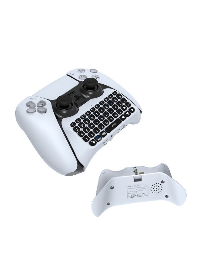 JYS Wireless Keyboard for PS5 Controller, Bluetooth 3.0 Mini Chatpad Message Game Keyboard Keypad Built-in Speaker with 3.5mm Audio Jack for Messaging and Gaming Live Chat - Image 1