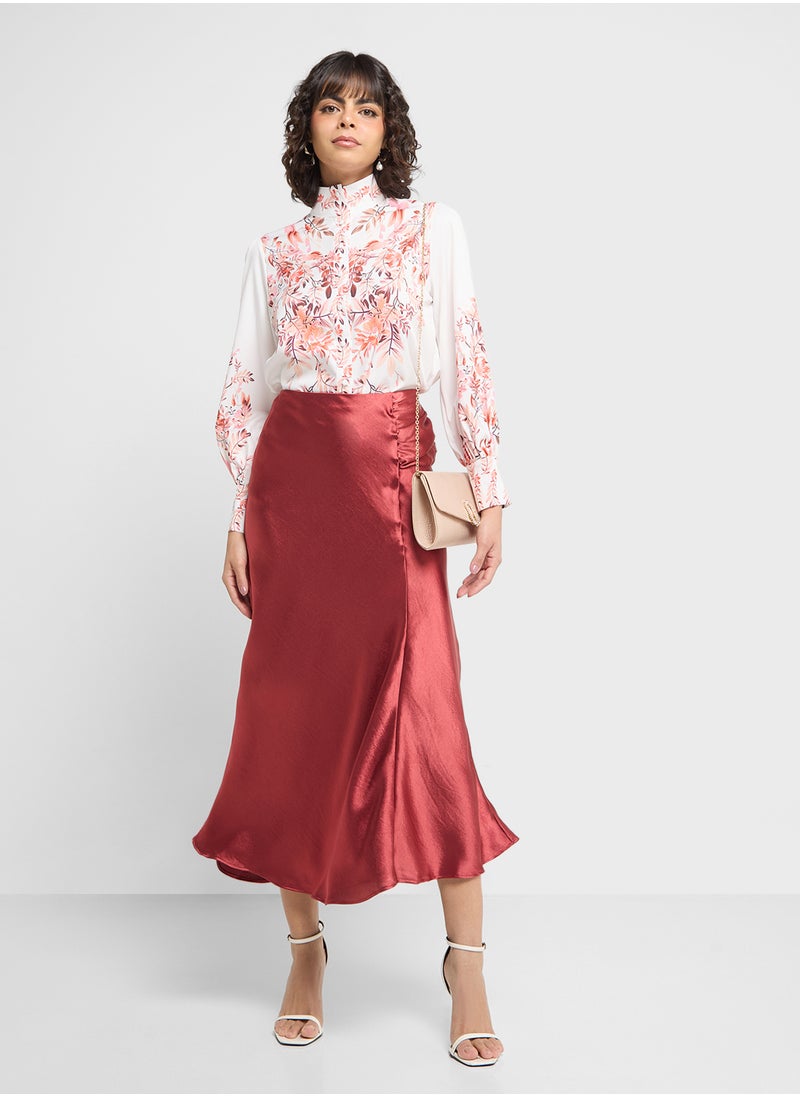 ELLA - Printed Button Down Shirt - Image 1