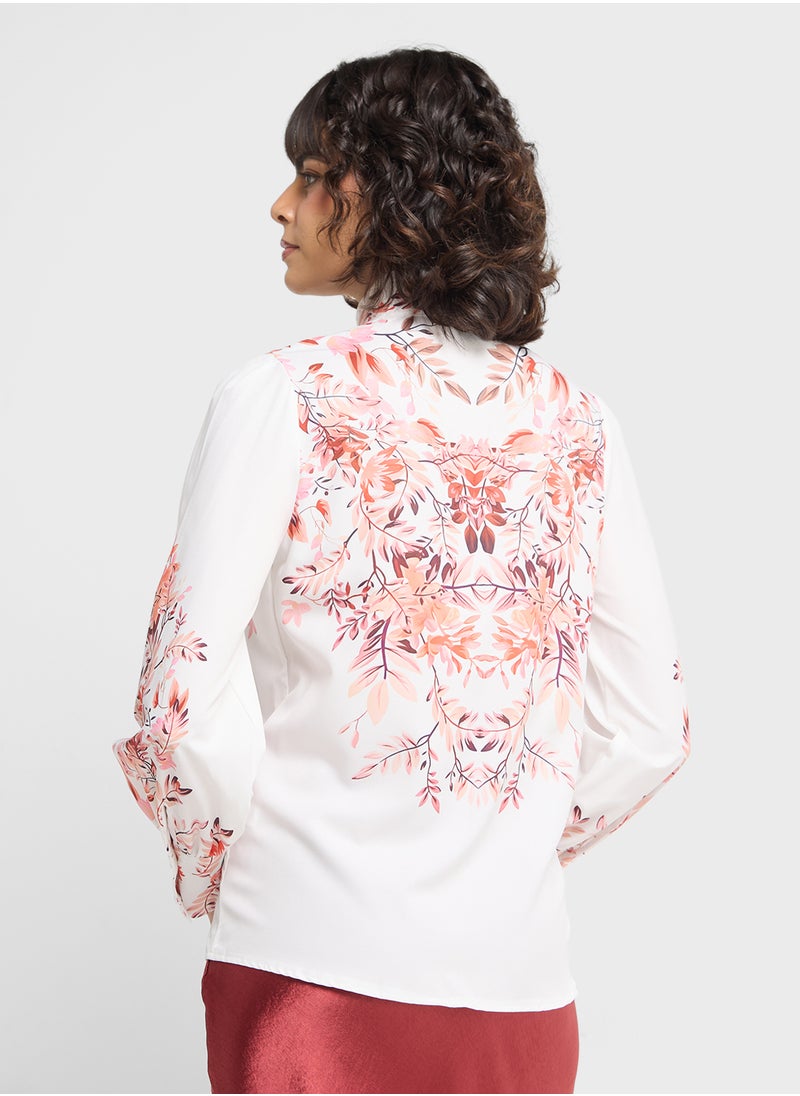 ELLA - Printed Button Down Shirt - Image 1