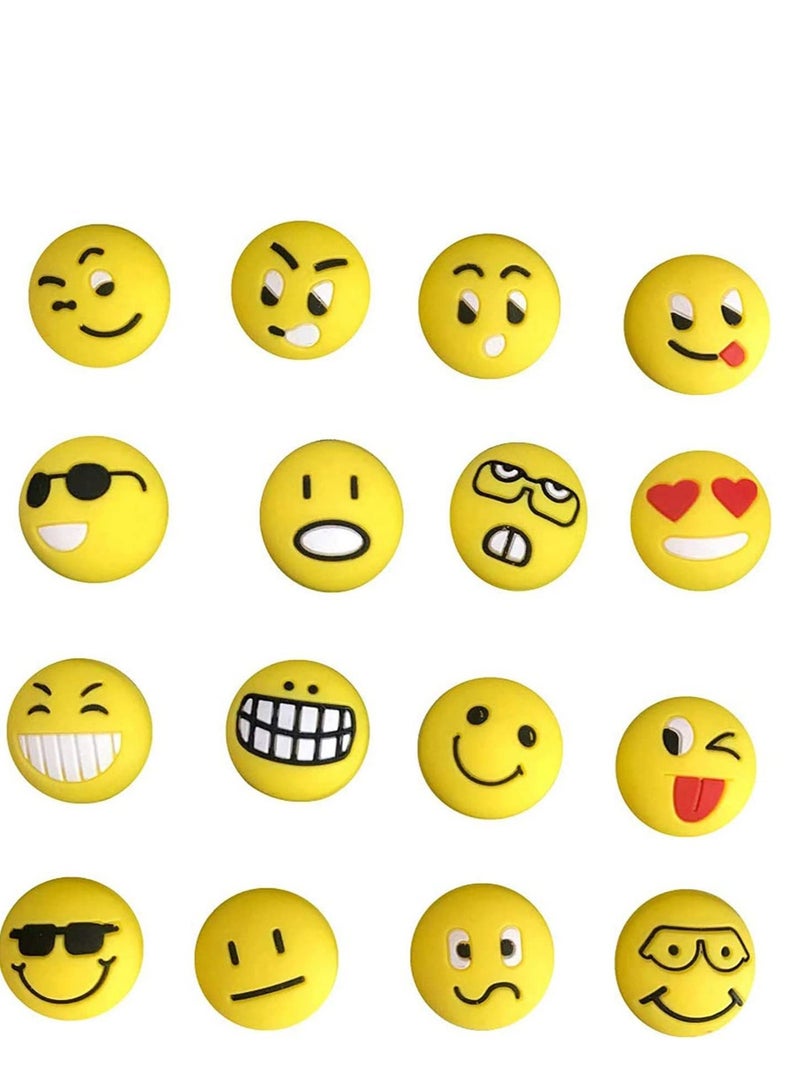 Excefore Tennis Vibration Dampeners, 8Pcs Racket Shock Absorbers, Smile Face Silicone Absorbers racket dampene, Durable & Long-Lasting, Great for Players, Random Style, Children's Day Gift - Image 1