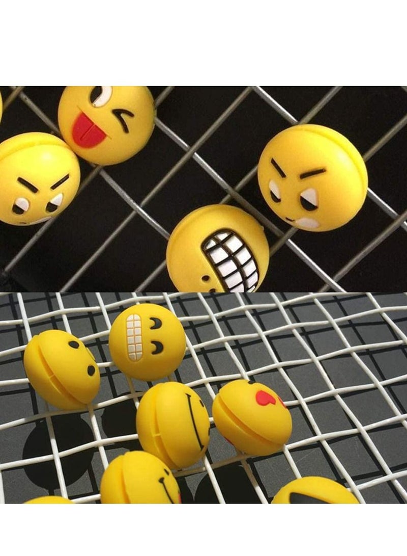 Excefore Tennis Vibration Dampeners, 8Pcs Racket Shock Absorbers, Smile Face Silicone Absorbers racket dampene, Durable & Long-Lasting, Great for Players, Random Style, Children's Day Gift - Image 4