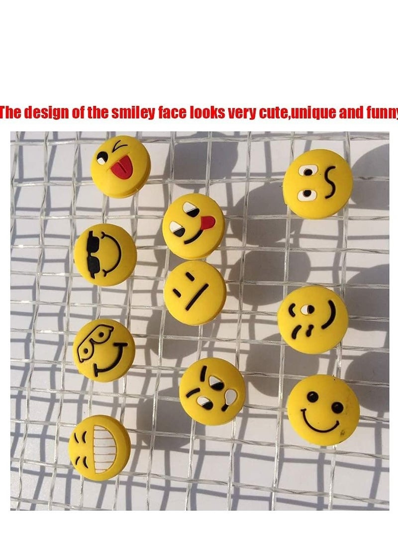 Excefore Tennis Vibration Dampeners, 8Pcs Racket Shock Absorbers, Smile Face Silicone Absorbers racket dampene, Durable & Long-Lasting, Great for Players, Random Style, Children's Day Gift - Image 3