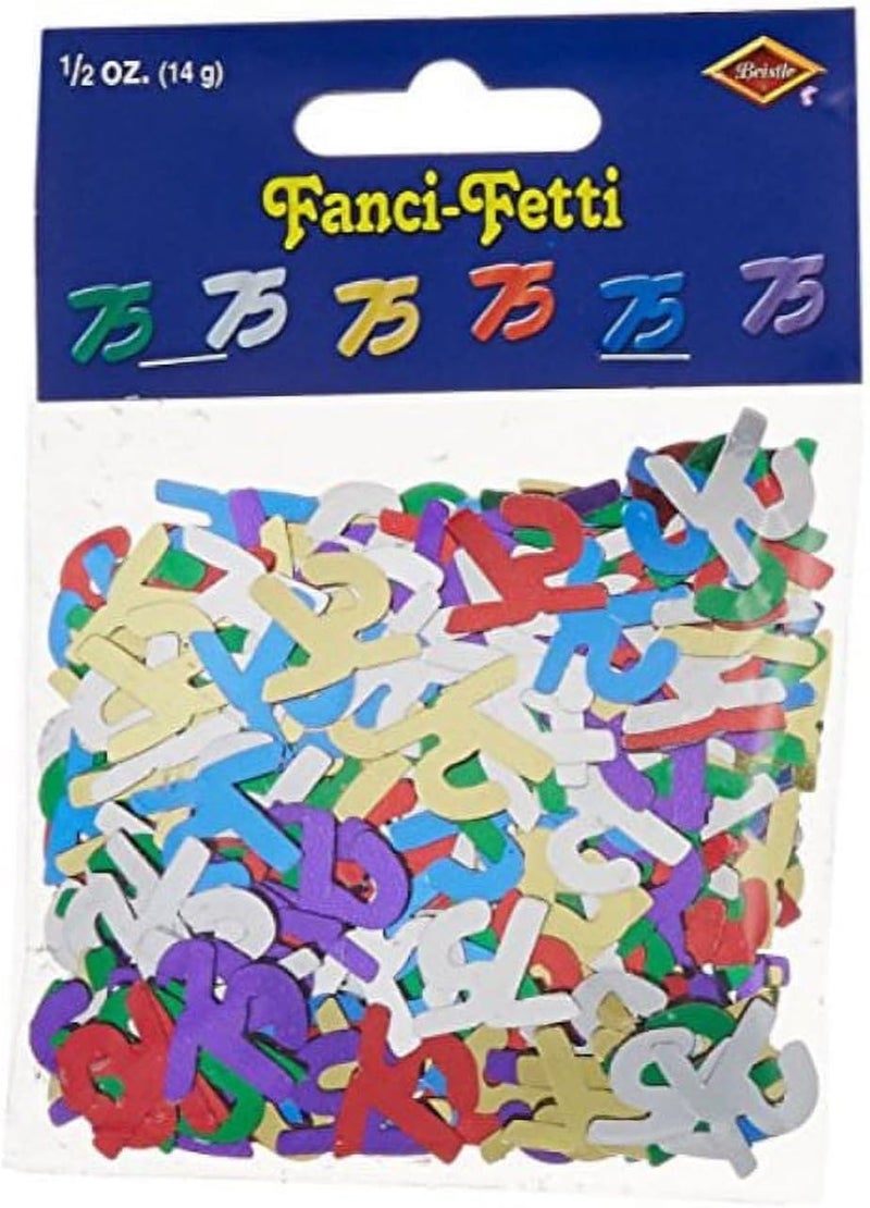 Beistle Fanci-Fetti '75' Multicolored Confetti for Birthday Celebrations