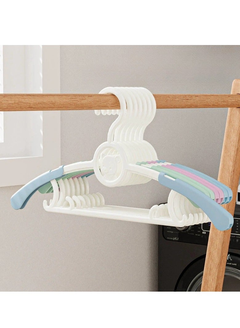 12PCS  Children's Clothes Hanger Baby Nursery Closet Hangers ,Toddler Hanger Extendable and Non-Slip for Infant Kids Clothes,11.2"-14.3" Adjustable Child Coat Pant Hanger for Boy and Girl - Image 4