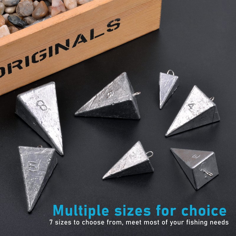 Shaddock Fishing Pyramid Sinker Fishing Weights Surf Fishing Sinkers Saltwater Fishing Weights Fishing Gear Tackle 1oz-8oz (4pcs 3oz) - Image 5