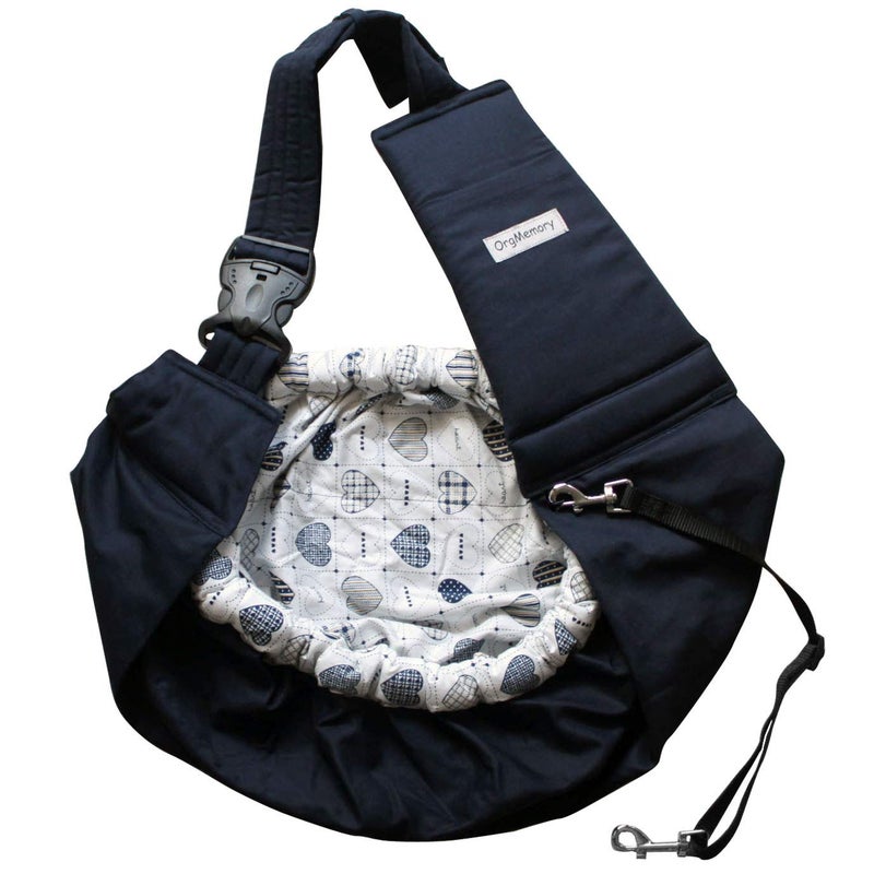 Pet Sling Carrier OrgMemory Adjustable Dog Sling Small Dog Cat Outdoor Shoulder Pet Carrier Heart Shaped