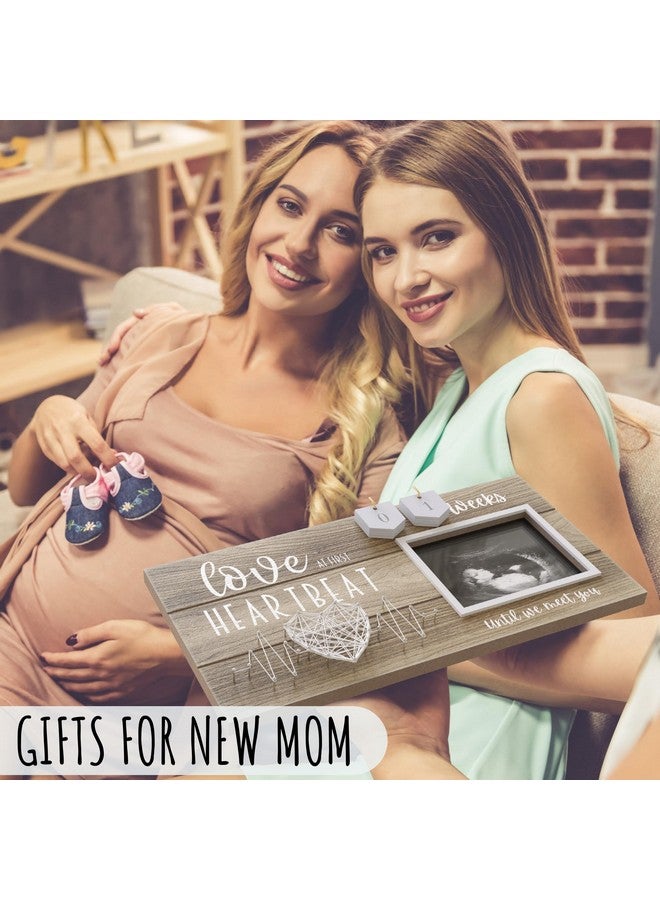 EURSET Baby Sonogram Picture Frame with Countdown Weeks - Standard 4"x3" Ultrasound Photo - Pregnancy Announcements Ideas - Gender Reveal Baby-Shower Gift - New Mom Expecting Parents to Be Keepsake Gifts - Image 3