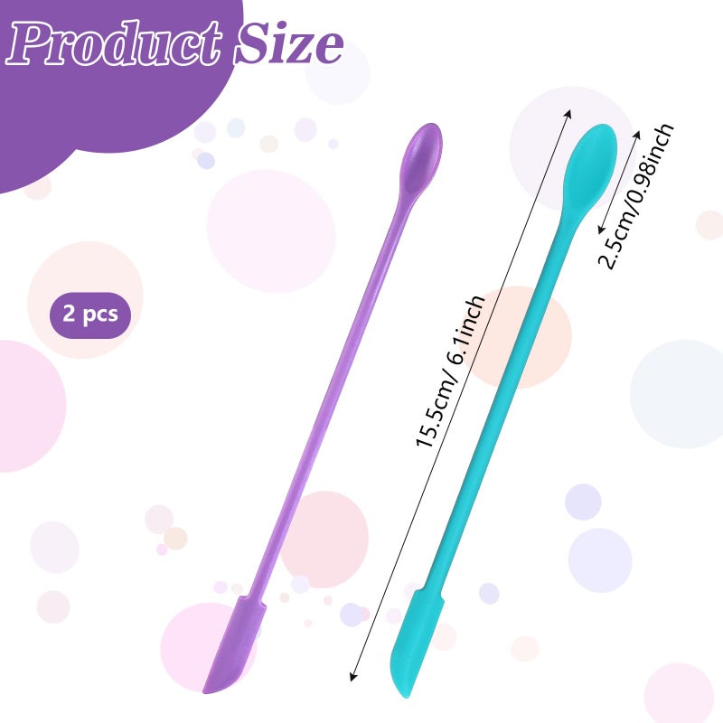 Xelsluthe 2Pcs Reptile Spoon, Crested Gecko Food Mixing Spoon Long Handle Feeding Tool Crested Gecko Accessories fit Lizard Gargoyle Bearded Dragon - Image 2