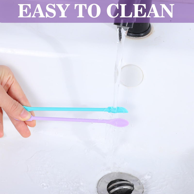 Xelsluthe 2Pcs Reptile Spoon, Crested Gecko Food Mixing Spoon Long Handle Feeding Tool Crested Gecko Accessories fit Lizard Gargoyle Bearded Dragon - Image 3