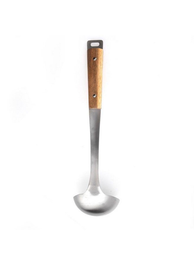PARFAIT Stainless Steel Soup Ladle with Acacia Wood Handle Brown and Silver  8.5 x 9.5 x 35 cm N-C212KA0125  - Image 4