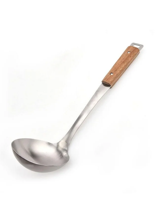 PARFAIT Stainless Steel Soup Ladle with Acacia Wood Handle Brown and Silver  8.5 x 9.5 x 35 cm N-C212KA0125