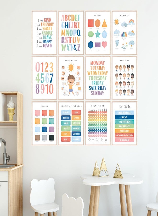 BigWig Prints Educational Posters for Toddlers - Learning Posters for Toddlers 1-3, Montessori Room Essentials, Montessori Wall Decor, Learning Signs for Wall, Preschool - Unframed Set of 12 (8x10) - Image 5