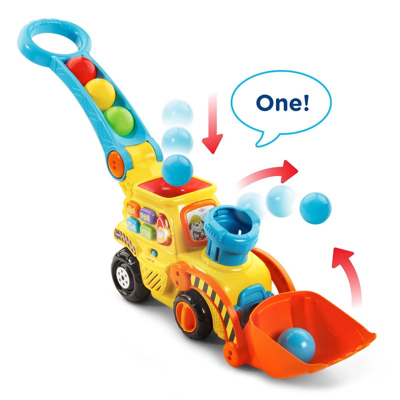 VTech Pop-a-Balls Push & Pop Bulldozer,Yellow - Image 2