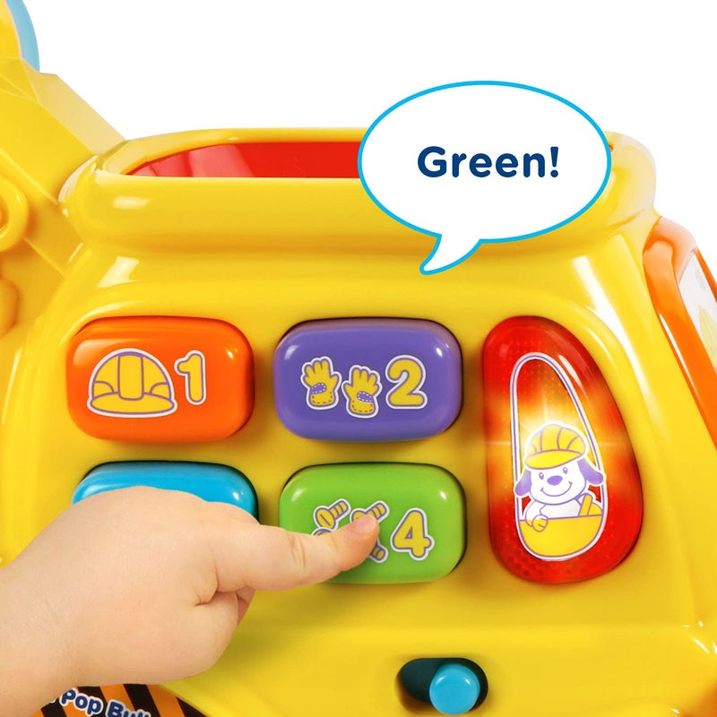 VTech Pop-a-Balls Push & Pop Bulldozer,Yellow - Image 4