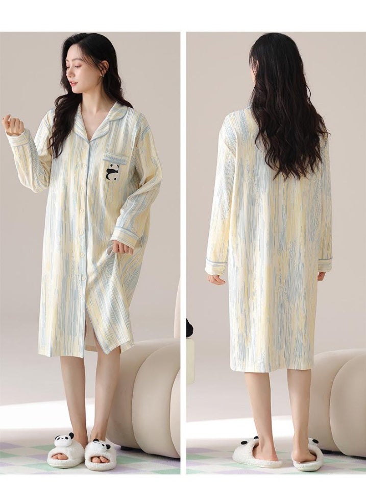 Big Size Long sleeve Maternity Dress Breastfeeding Nightgown Clothes For Pregnant Woman Nursing Dresses with Chest Pads - Image 2