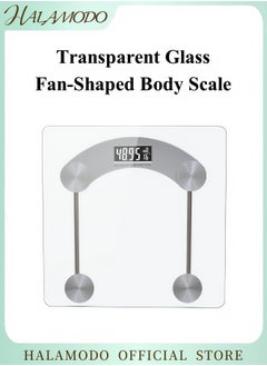High-Strength Transparent Tempered Glass Digital Weight Scale Precise Sensor LCD HD Display Non-Slip Base Stylish Simple Design Suitable for Home Use