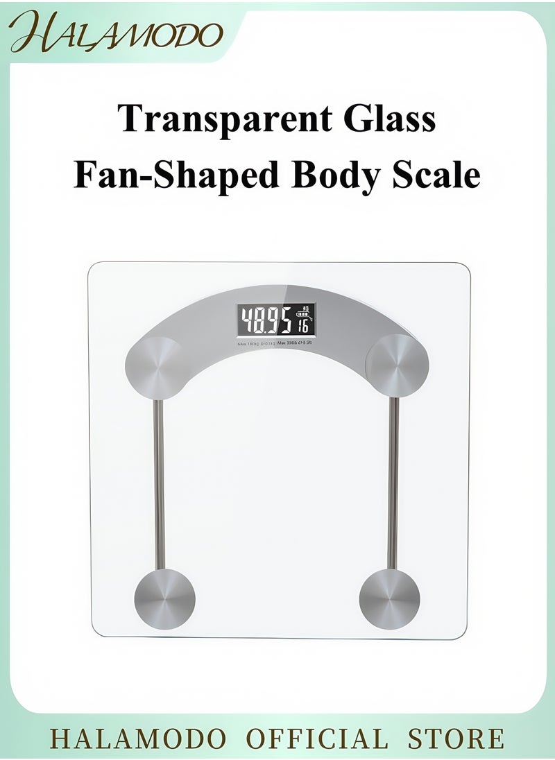 Generic - High-Strength Transparent Tempered Glass Digital Weight Scale Precise Sensor LCD HD Display Non-Slip Base Stylish Simple Design Suitable for Home Use - Image 1