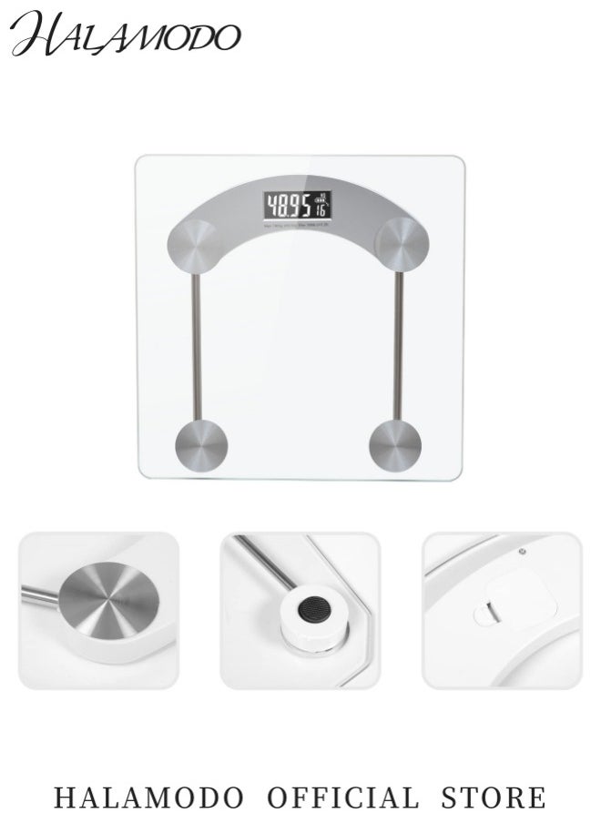 Generic - High-Strength Transparent Tempered Glass Digital Weight Scale Precise Sensor LCD HD Display Non-Slip Base Stylish Simple Design Suitable for Home Use - Image 1