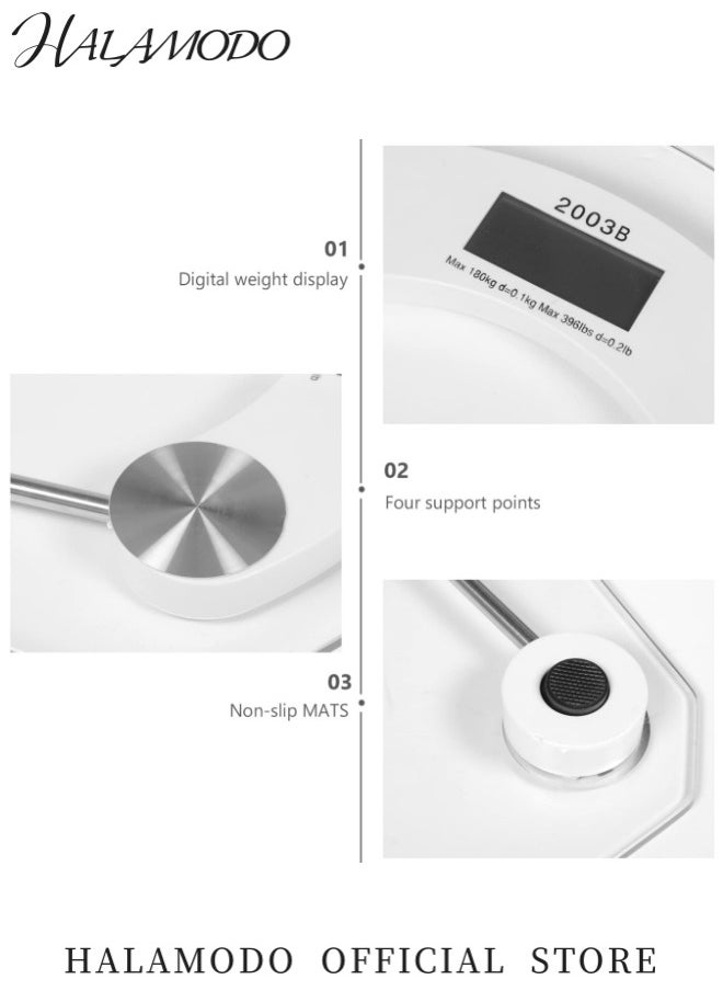 Generic - High-Strength Transparent Tempered Glass Digital Weight Scale Precise Sensor LCD HD Display Non-Slip Base Stylish Simple Design Suitable for Home Use - Image 1