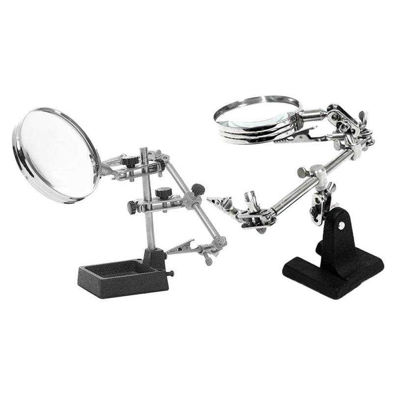 5X Magnifying Glass with Double Clip Bracket for Visual Aid and Craft Work - Image 2