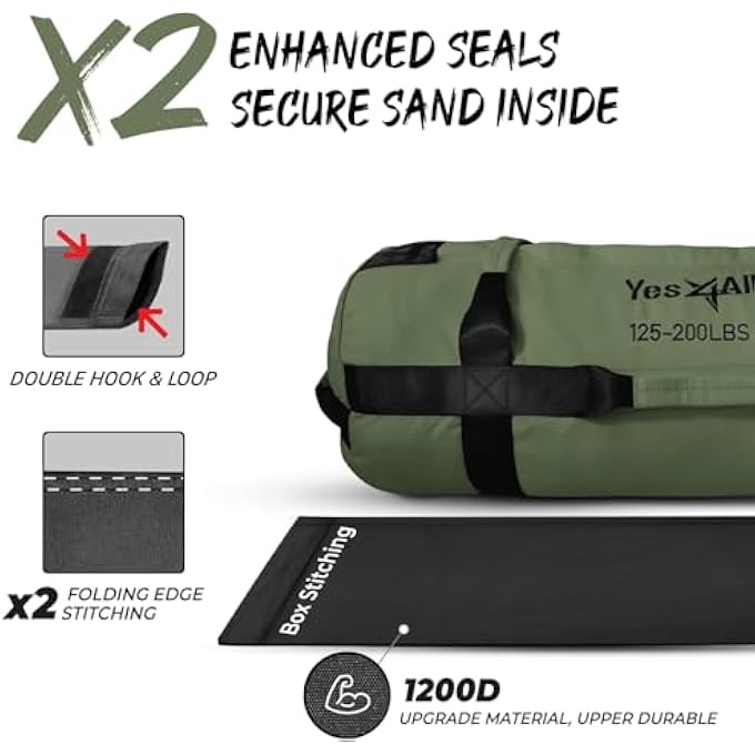 rayihni أكياس رمل قابلة للتعديل - أكياس رمل ثقيلة الوزن مع أكياس تعبئة فارغة للتمارين الكاملة للجسم، اللياقة البدنية، التمرين، التدريب - بألوان وأحجام متعددة - Image 4