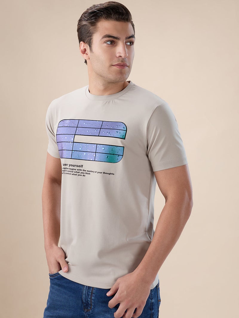 STATUS QUO Graphic Print Regular Fit Grey T-shirt - Image 2