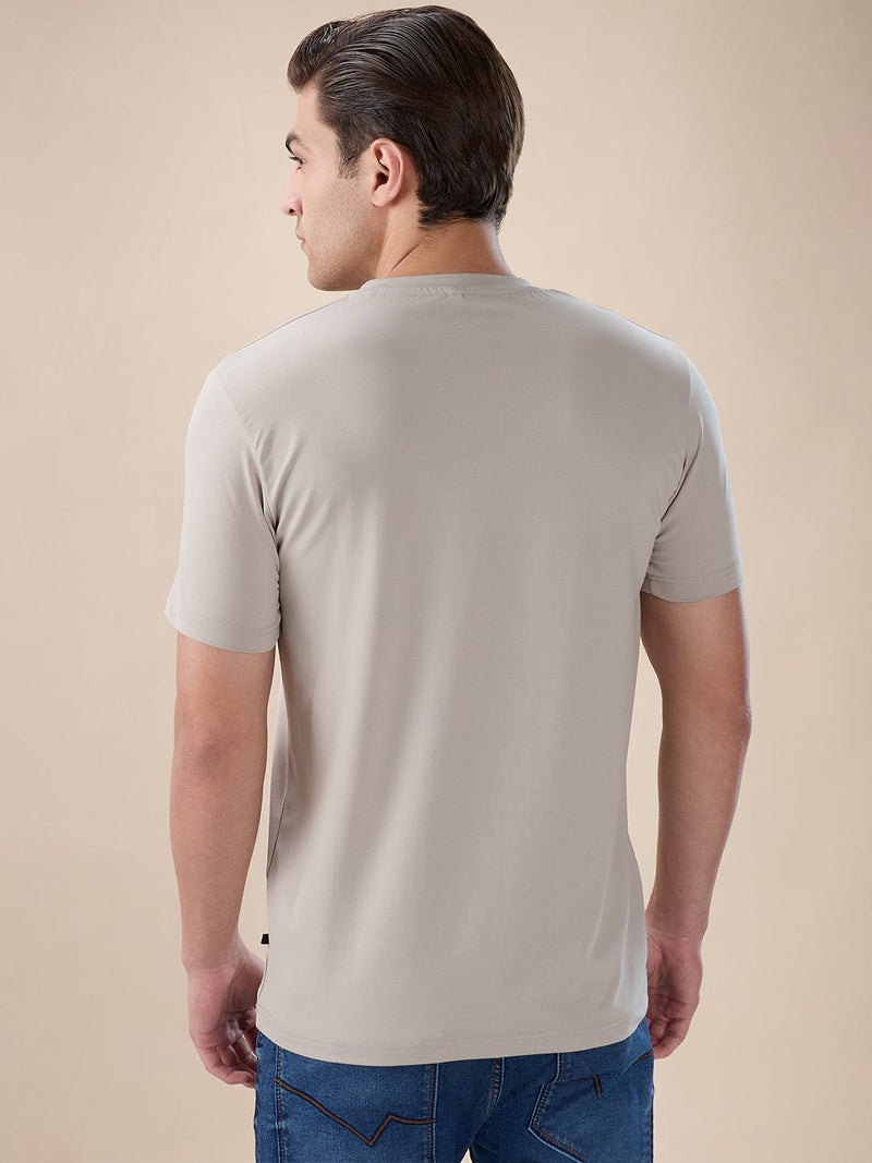 STATUS QUO Graphic Print Regular Fit Grey T-shirt - Image 3