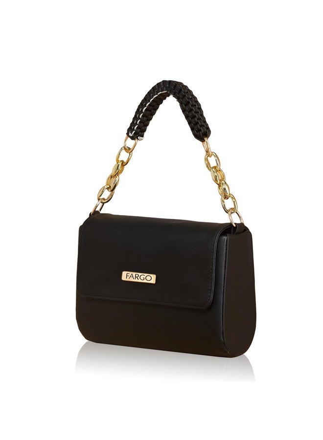 Fargo PU Women's Sling Bag Shoulder Bag For Women (Black) - Image 1
