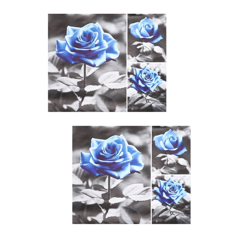 6 pcs Canvas Wall Art Bedroom Living Room Wall Decor Family Pictures Artwork Flowers Painting - Image 1