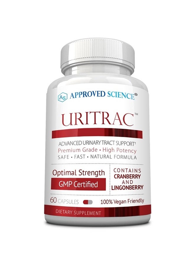 Approved Science Approve Science® Uritrac™ - UTI Support - Cranberry, D-Mannose, Lingonberry - Vegan Friendly - 1 Bottle Supply - Image 1