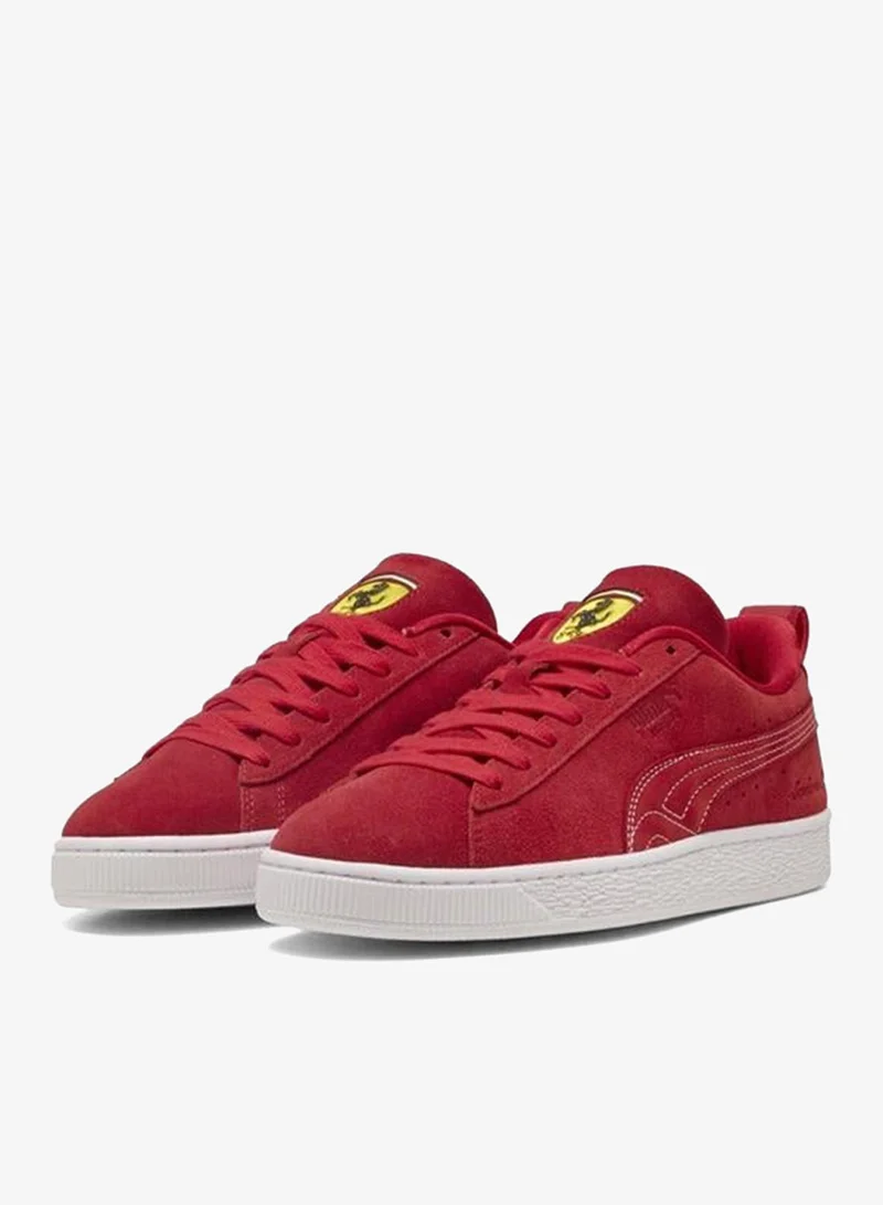 Puma Rosso Corsa-PUMA White Ferrari Suede OG Sneakers Unisex  | Best Price UAE